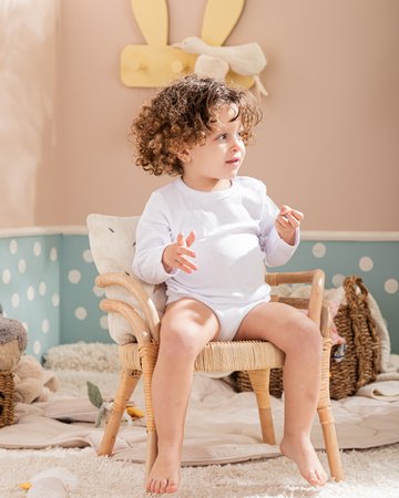 White Baby Long-Sleeve Sleepsuit