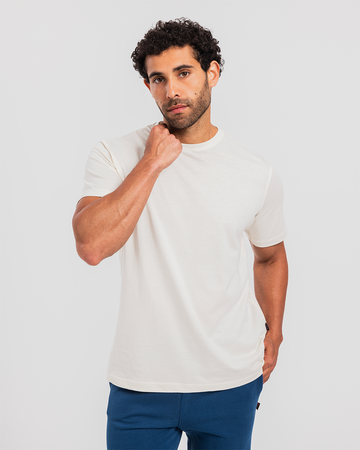 Plain half sleeve men's T-shirt