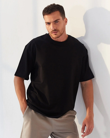 Men's plain Pver-sized T-shirt