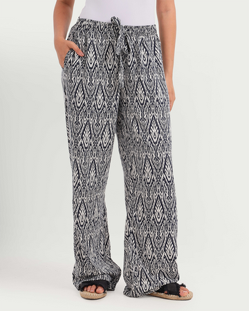 Pantaloons with viscose imprimé