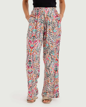 Women's viscose pant, multicolour