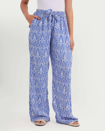 Pantaloons with viscose imprimé
