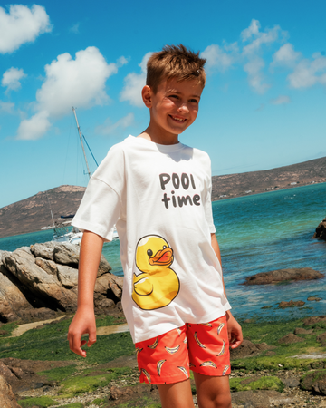 Happy duck printed swimsuit