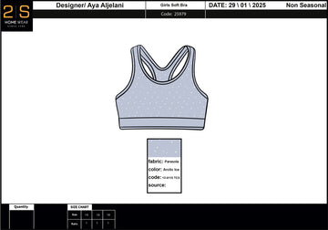 Girls printed soft bra