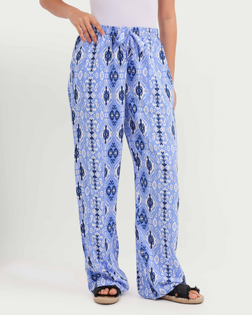 Pantalon and viscose fleur