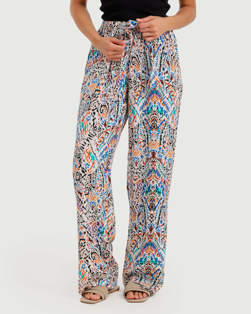 Women's viscose pant, multicolour