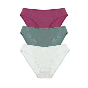 Plain bikini underwear pack of 3